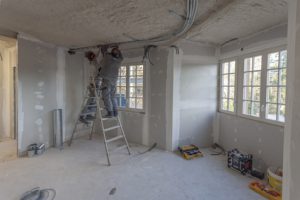 chantier de renovation electrique sur Paris 19